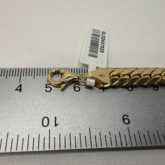 18K Genuine Gold Cobra Chain Bracelet 8" (7.7mm) - Picture 10 of 10